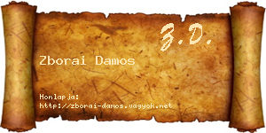 Zborai Damos névjegykártya